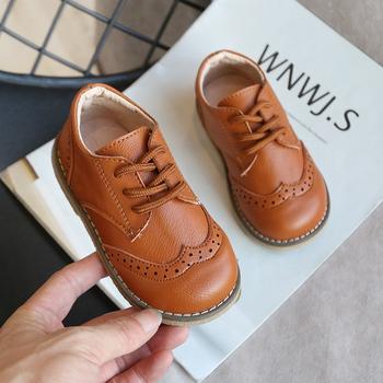 Autumn Boy and Girl Leather Shoes