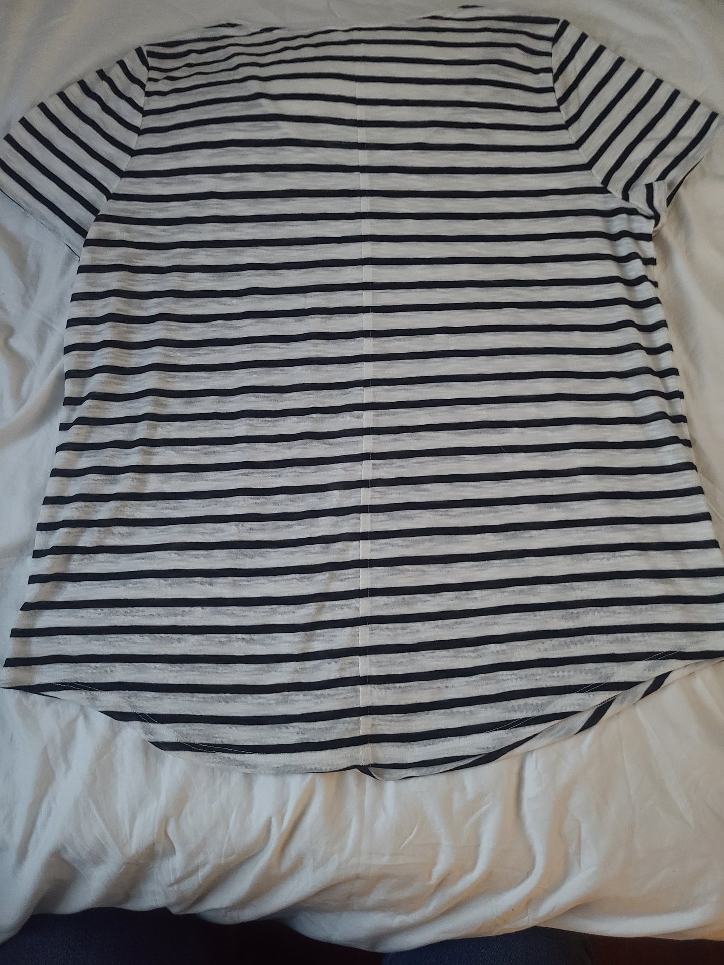 Loft Plus Size Striped Round Neck T-Shirt