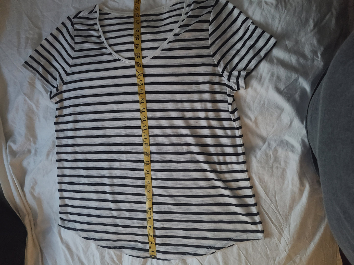 Loft Plus Size Striped Round Neck T-Shirt