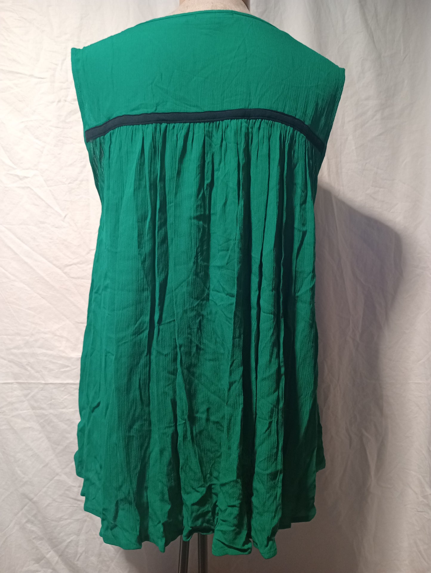 Lane Bryant Tie Smocked Neck Sleeveless Top