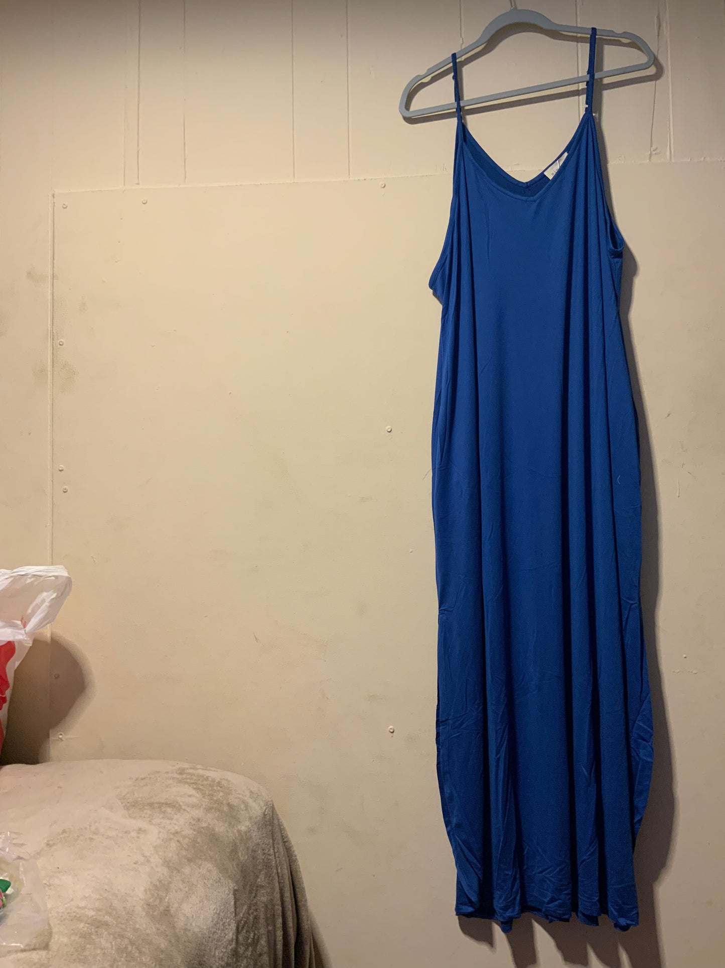 Ninexis Good Energy Full Size Cami Side Slit Maxi Dress in Royal Blue