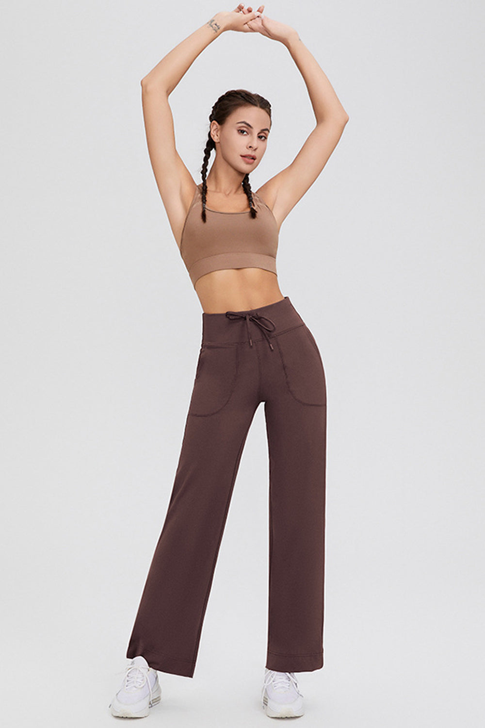 Basic Bae Full Size Drawstring High Waist Pants with Pockets