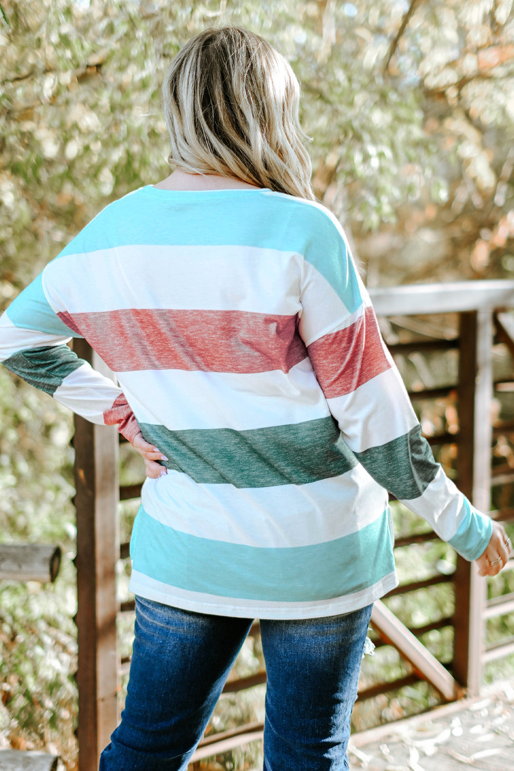 Plus Size Colorblock Pullover Top