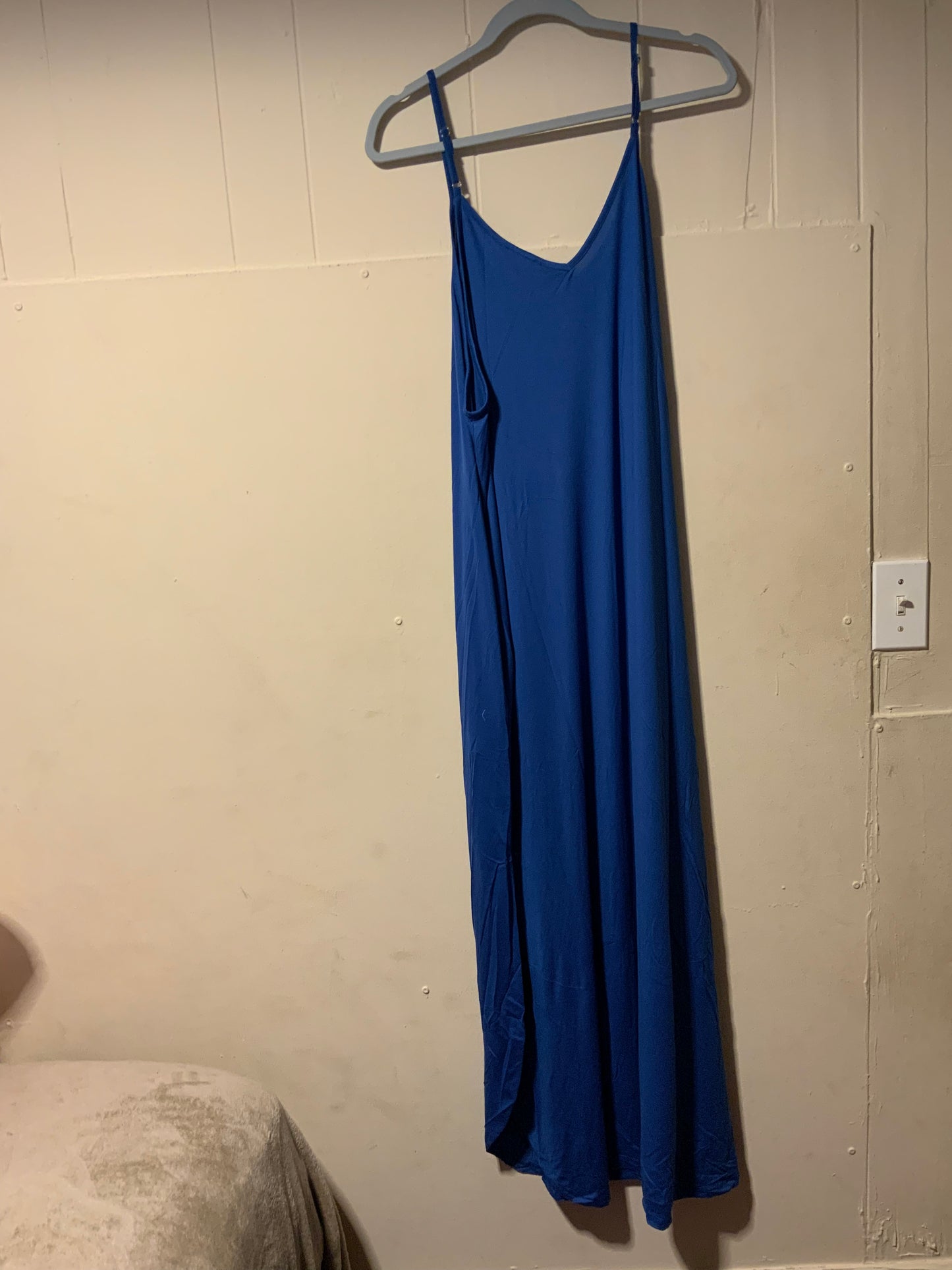 Ninexis Good Energy Full Size Cami Side Slit Maxi Dress in Royal Blue