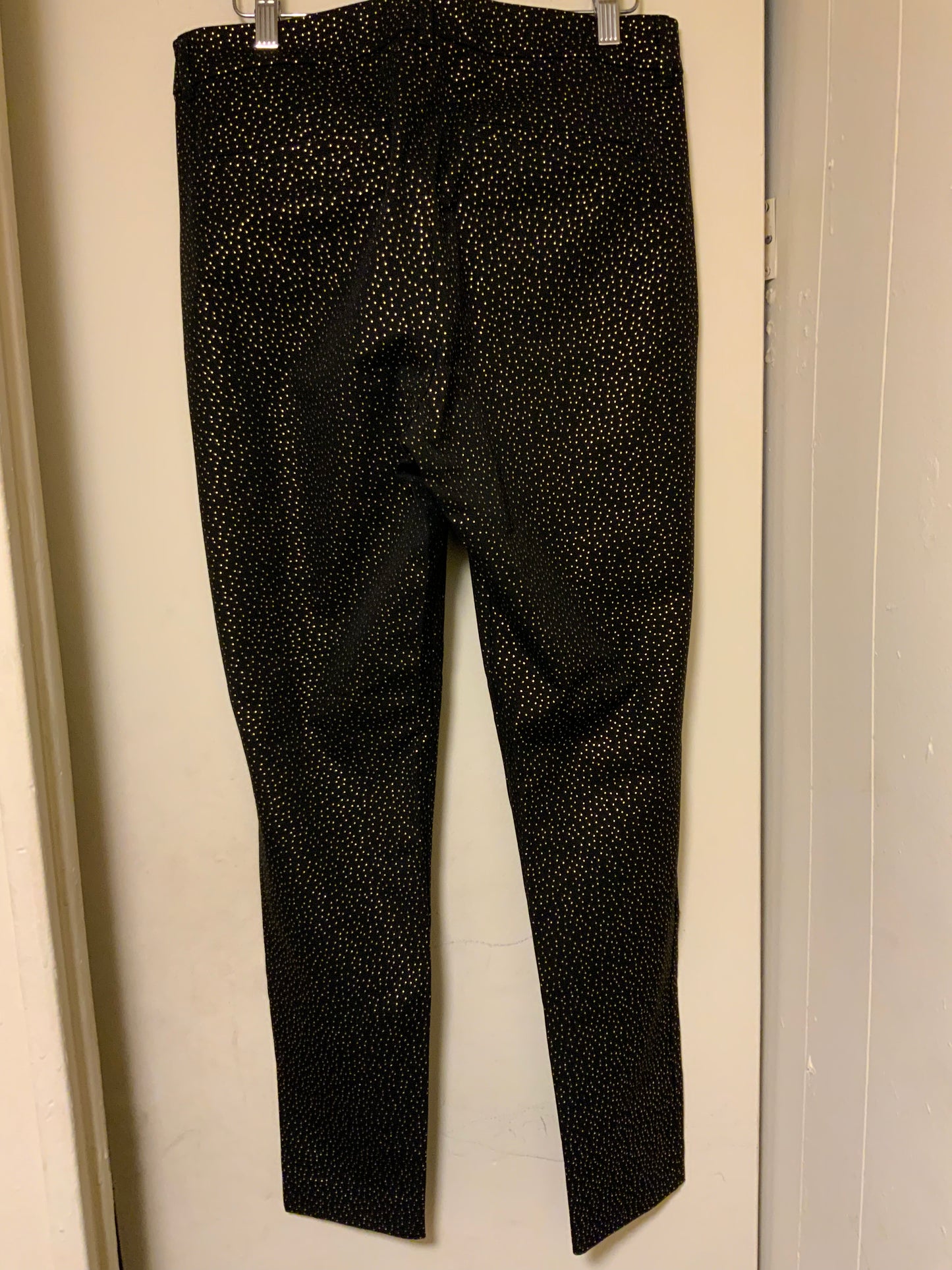 Old Navy Gold Metallic Polka Dot Pixie High Rise Pants