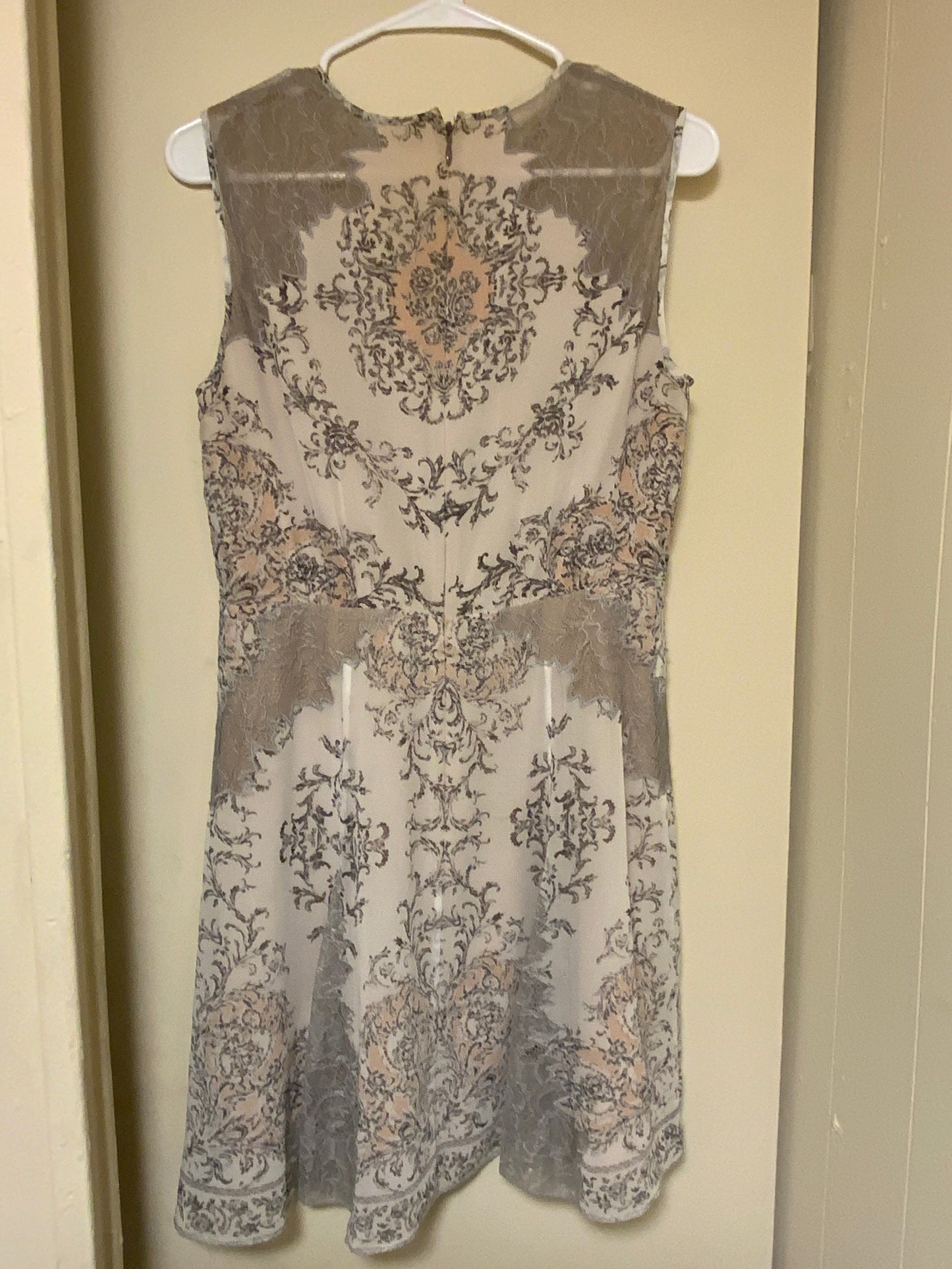 BCBGMAXAZRIA Floral-Embroidered Tulle Dress