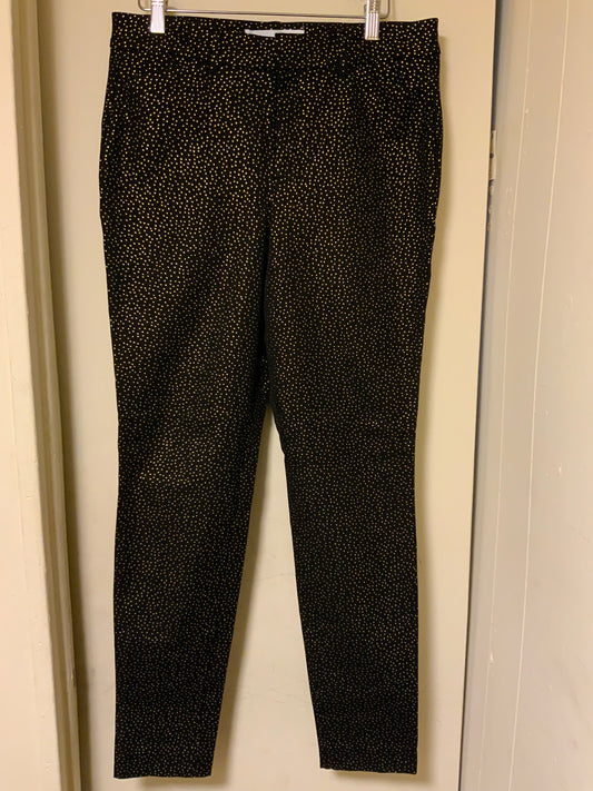 Old Navy Gold Metallic Polka Dot Pixie High Rise Pants