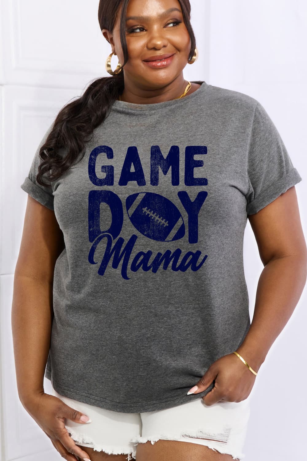 Simply Love Full Size "GAMEDAY MAMA" Graphic Cotton Tee