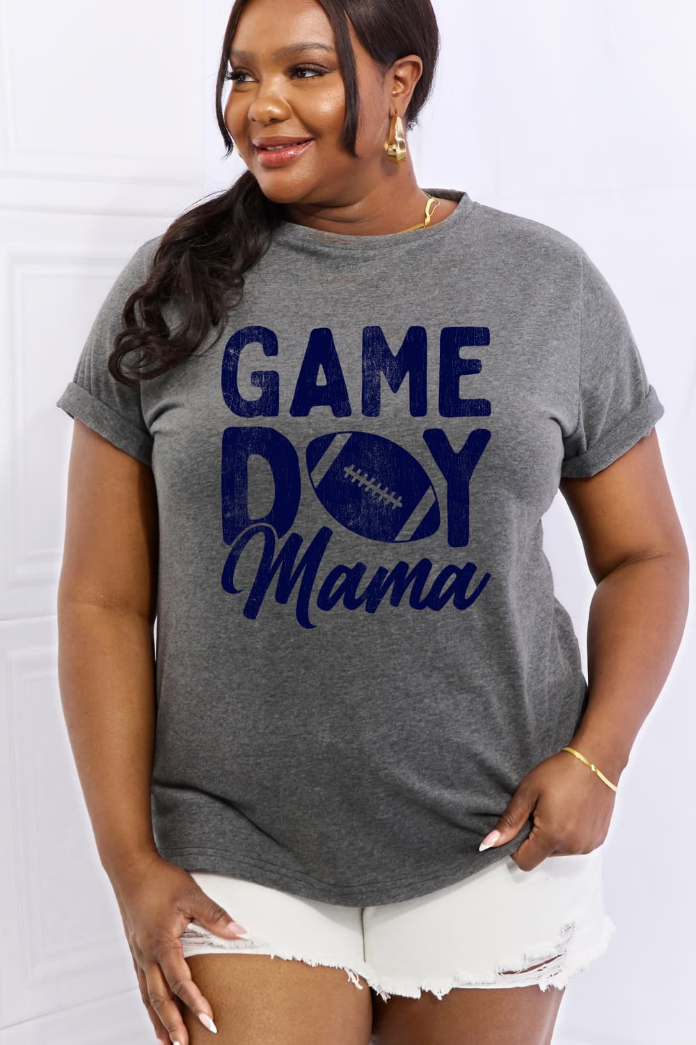 Simply Love Full Size "GAMEDAY MAMA" Graphic Cotton Tee