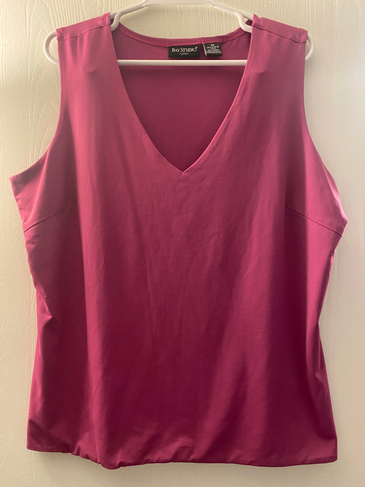 Bay Studio Plus Size Solid V-Neck Sleeveless Top